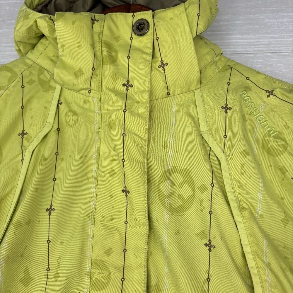 Women's Rossignol Lime Multilogo Hooded Ski/Snowboard Jacket Size L - Picture 3 of 15